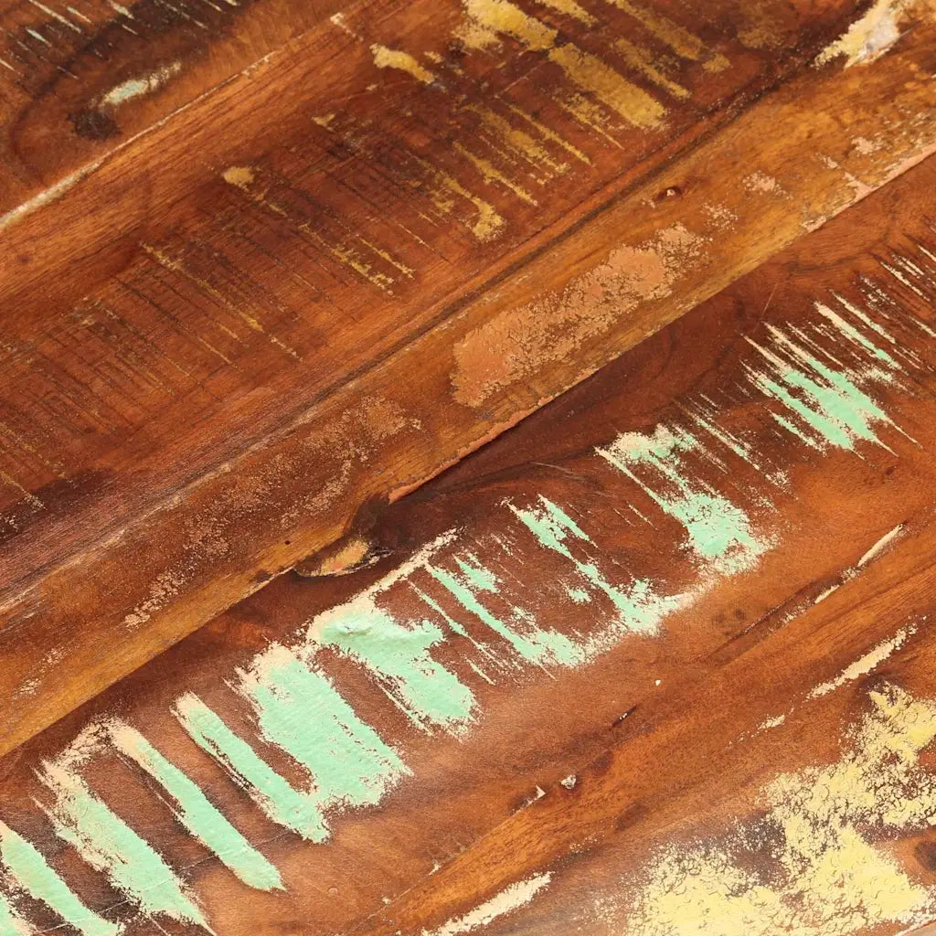 Piano per Tavolo Ø 80x2,5 cm Rotondo Legno Massello di Recupero 370030