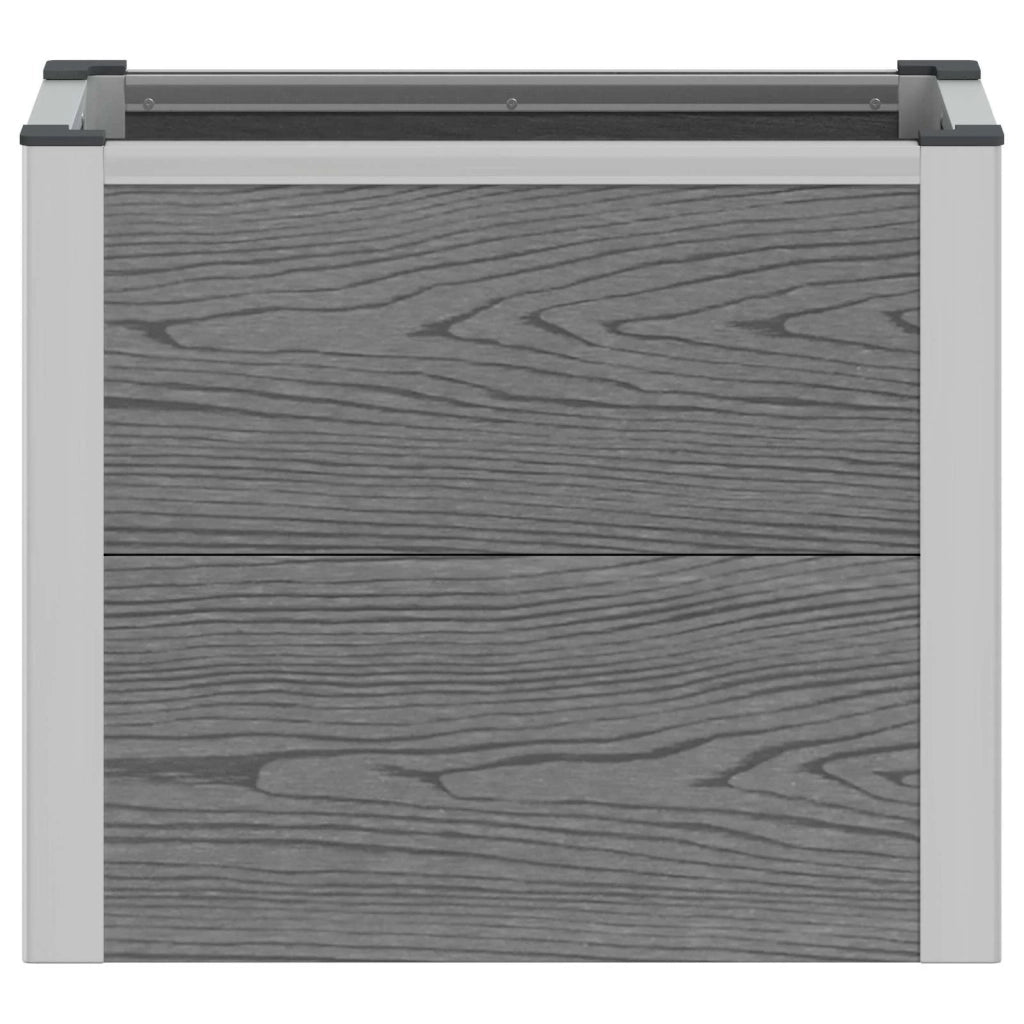 Fioriere | Cassetta per fiori | Letto rialzato da giardino Grigio 50 x 30 x 22 cm