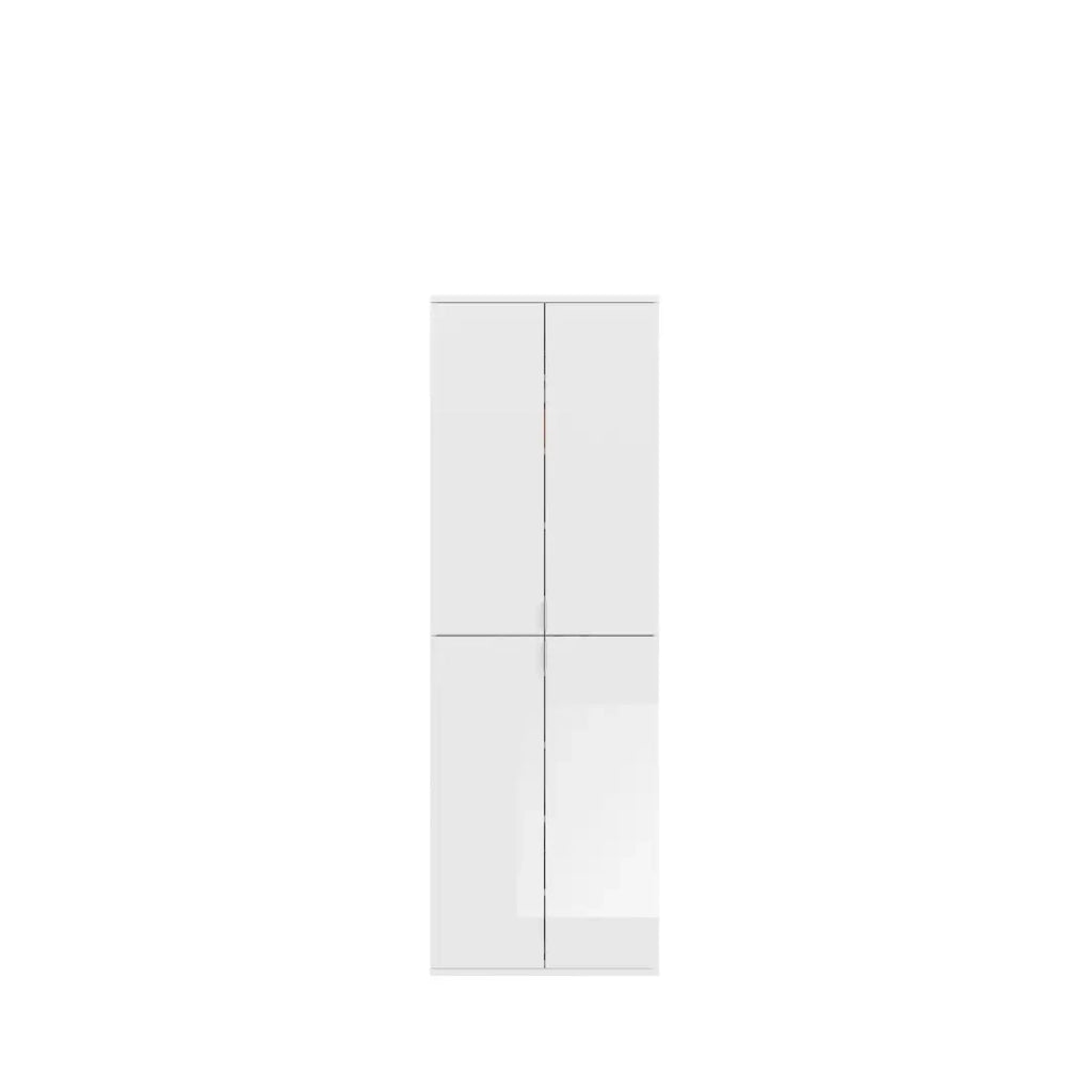 Armadio 12 porte BODITE – 4 porte con specchi – Bianco laccato