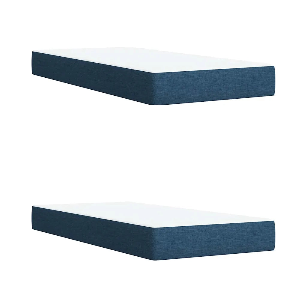 Giroletto a Molle con Materasso Blu 200x200 cm in Tessuto 3287188