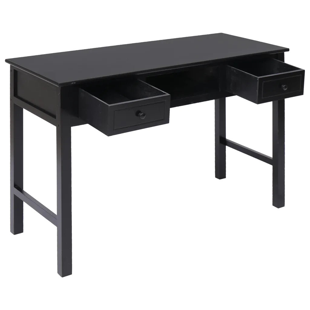 Scrivania | Tavolo da Ufficio Nera 110x45x76 cm in Legno