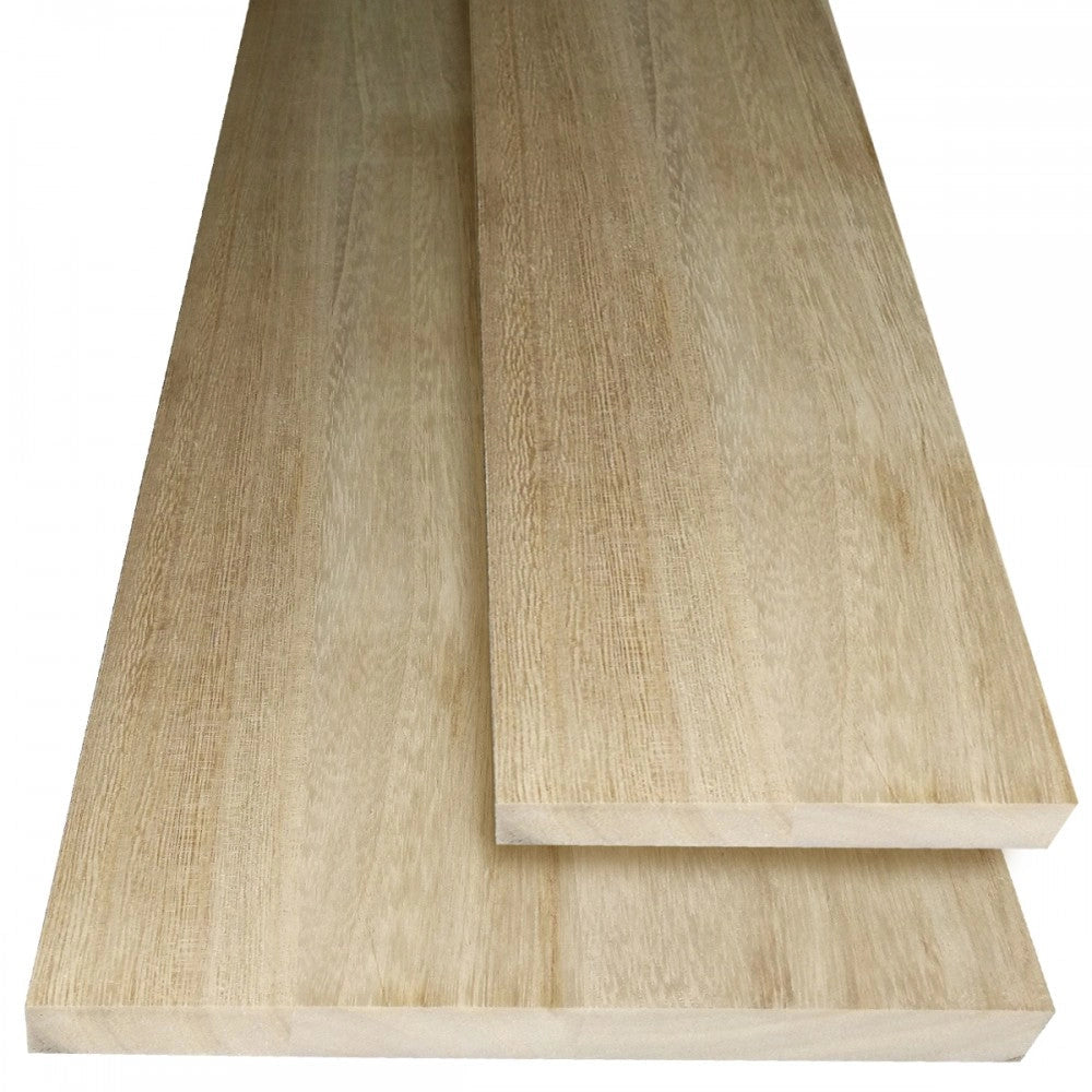 TAVOLA In LEGNO LAMELLARE MONO-STRATO - Levigato - Light Wood - Alluminio Vegetale Misura: 30x2x100 cm