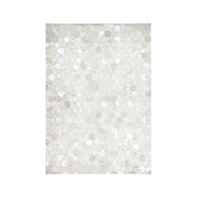 Tappeto in pelle Dazzle Grigio e Argento 80x150 cm