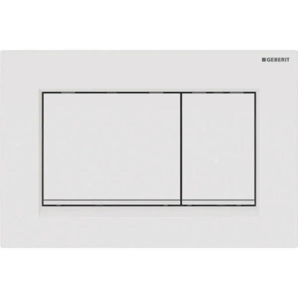 PLACCA DI COPERTURA 2 TASTI SIGMA 30 GEBERIT Bianco/bordo inf. Bianco opaco
