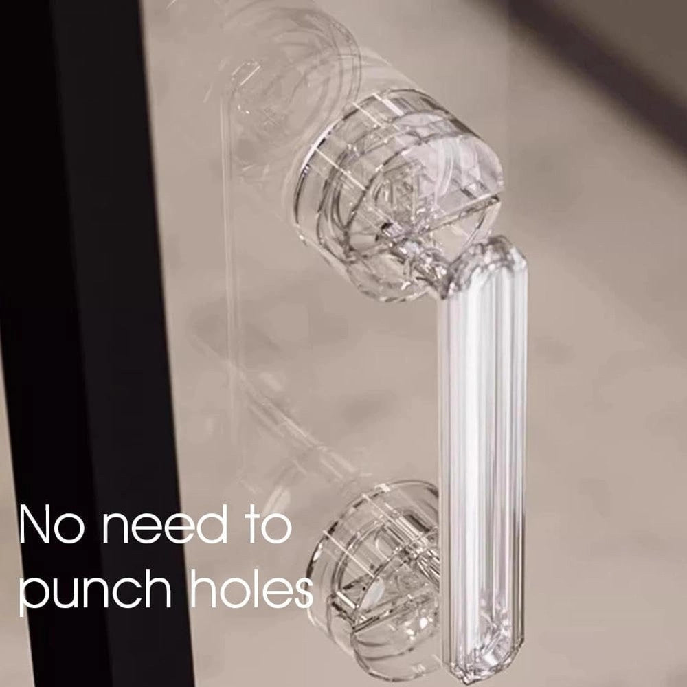 Trade Shop - Maniglia Per Porta Finestre A Ventosa Diamantata Resistente Impermeabile Rimovibile -