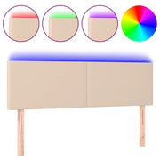 Testiera | Testata Cappuccino a LED 144x5x78/88 cm in Similpelle