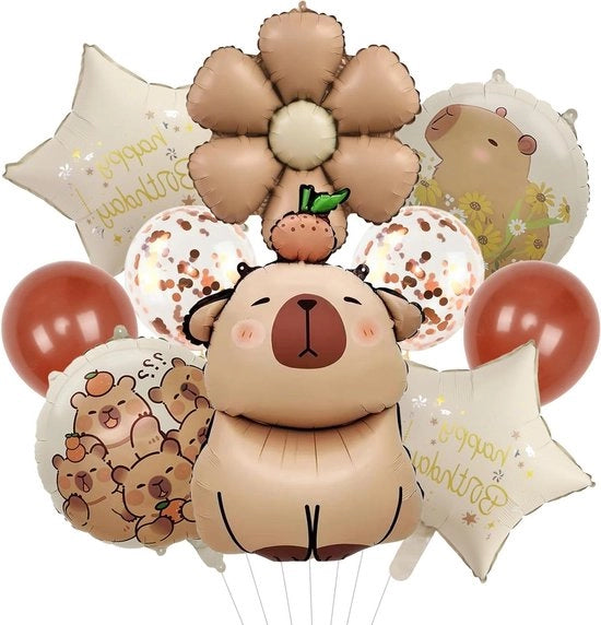 Set di palloni di compleanno con pallone di carta a forma di fiore di calendula