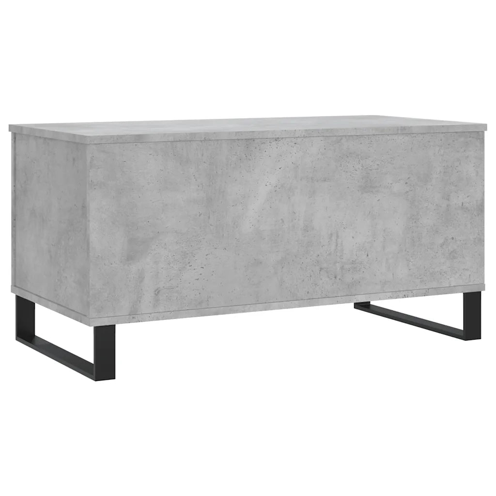 Tavolino Salotto-Tavolino da soggiorno-Tavolo Grigio Cemento 90x44,5x45 cm Legno Multistrato 608832