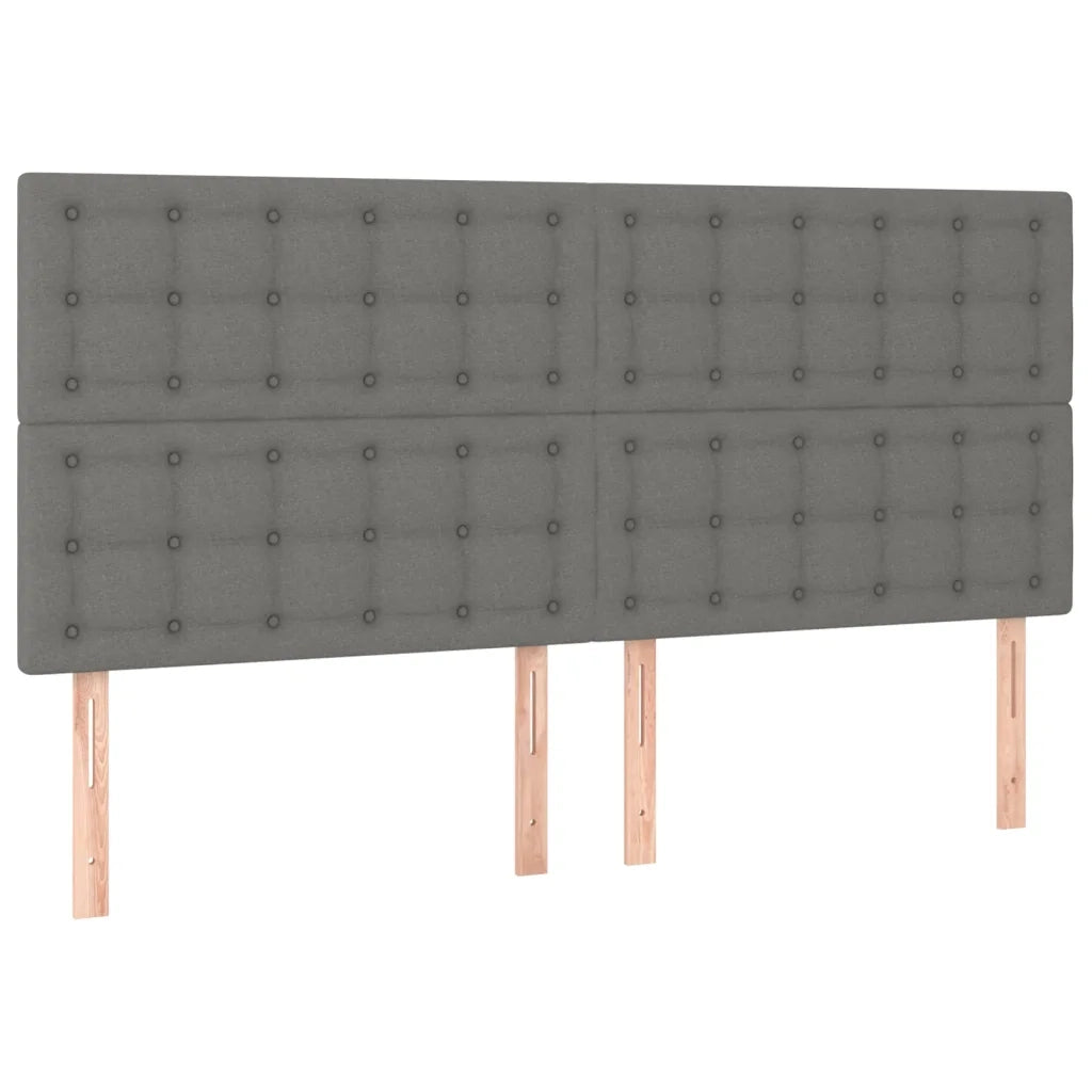 Giroletto a Molle con Materasso Grigio Scuro 160x200 cm Tessuto 3137486