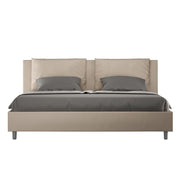 BS COM Letto senza rete imbottito 180x210 similpelle tortora