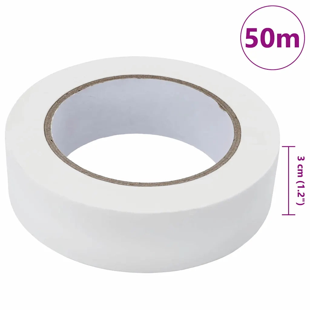 Nastri Adesivi per Pittori 50 pz Bianco 30mm x 50m Carta CFW7295767