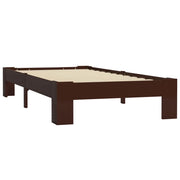 Giroletto senza Materasso Marrone Scuro 90x200 cm Legno Pino 283298