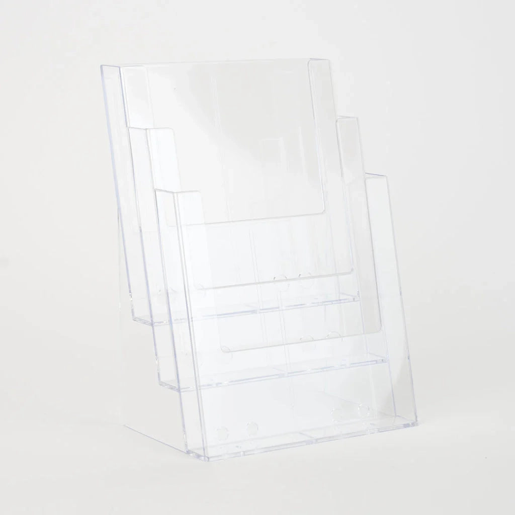 Porta depliant da banco 3 tasche A4