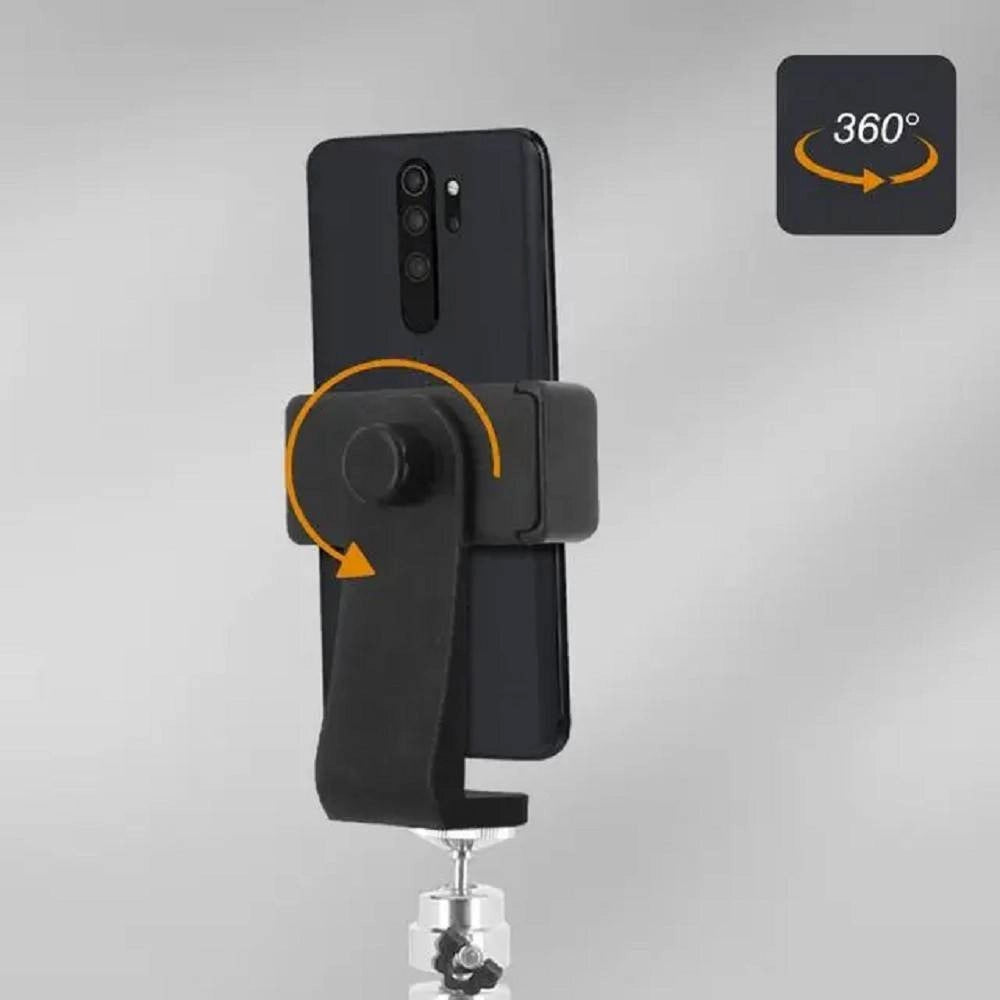Trade Shop - Treppiede Ruotabile A 360° Tripod A 3 Sezioni Telescopico Per Smartphone Hd-3057 -