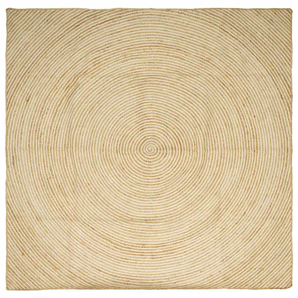 Tappeto Naturale e Bianco 300 x 300 cm Juta