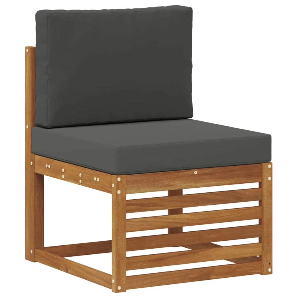 Set divano sezionale con cuscino 10 pcs Naturale e Antracite 3375547