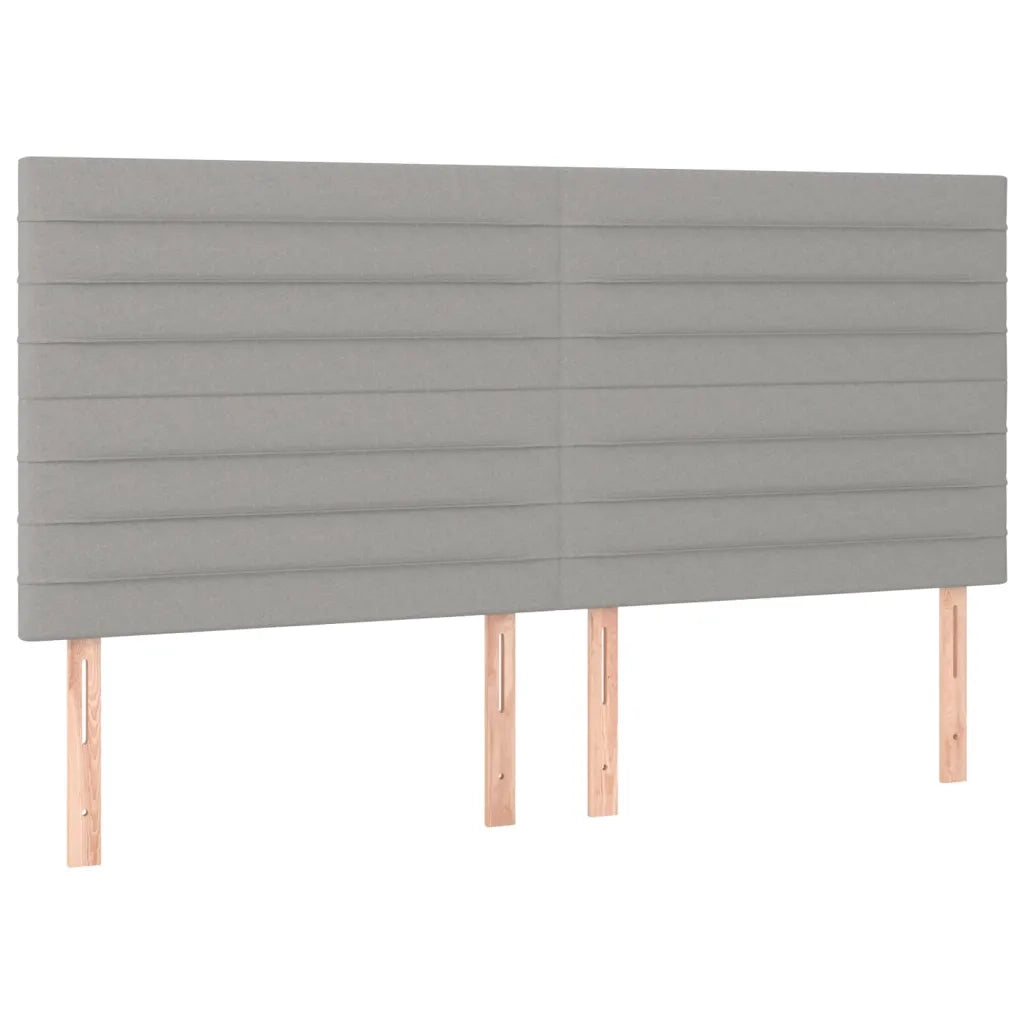 Giroletto a Molle con Materasso Grigio Chiaro160x200 cm Tessuto 3128613