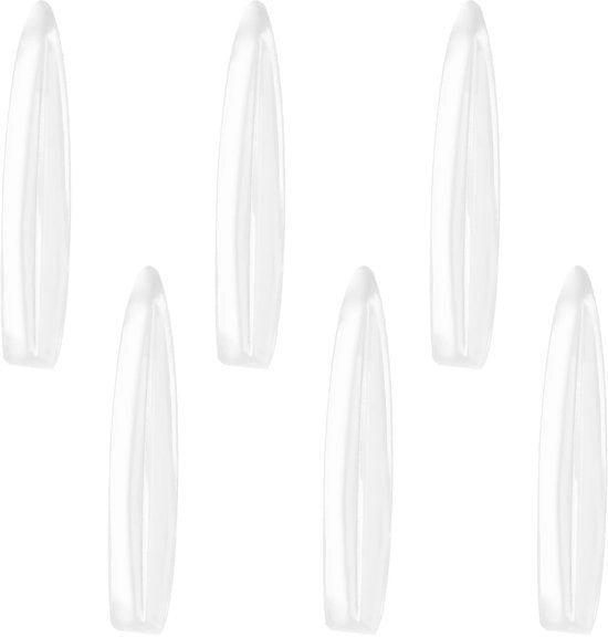 Maniglie Autoadesive per Finestre, Porte e Cassetti - 6 Pezzi - Design Puntuto - Materiale PU Translucido - Ideali per Finestre, Porte e Cassetti - Facili da Pulire e Durissime