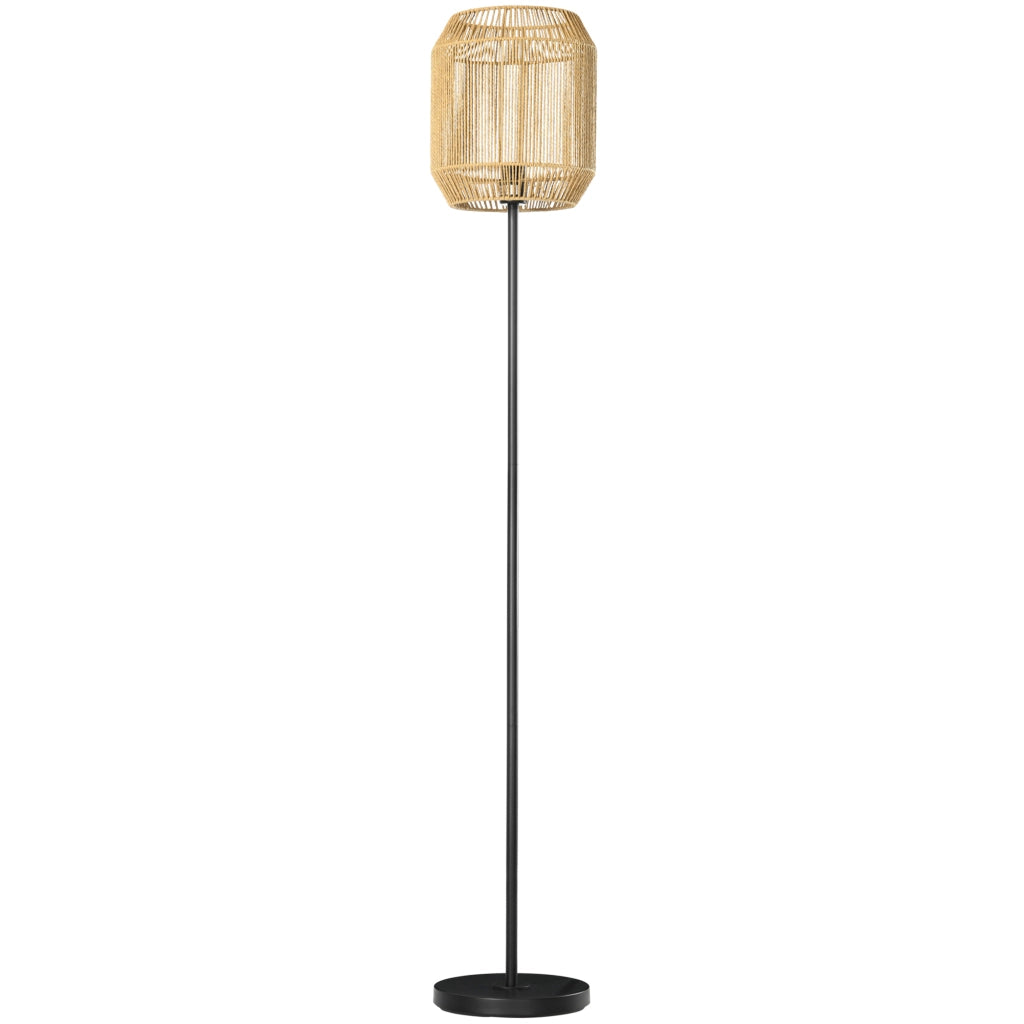 Lampada da terra con paralume in corda di carta design naturale ¨C zephmum ¨C E27 max 40W ?26x164H cm