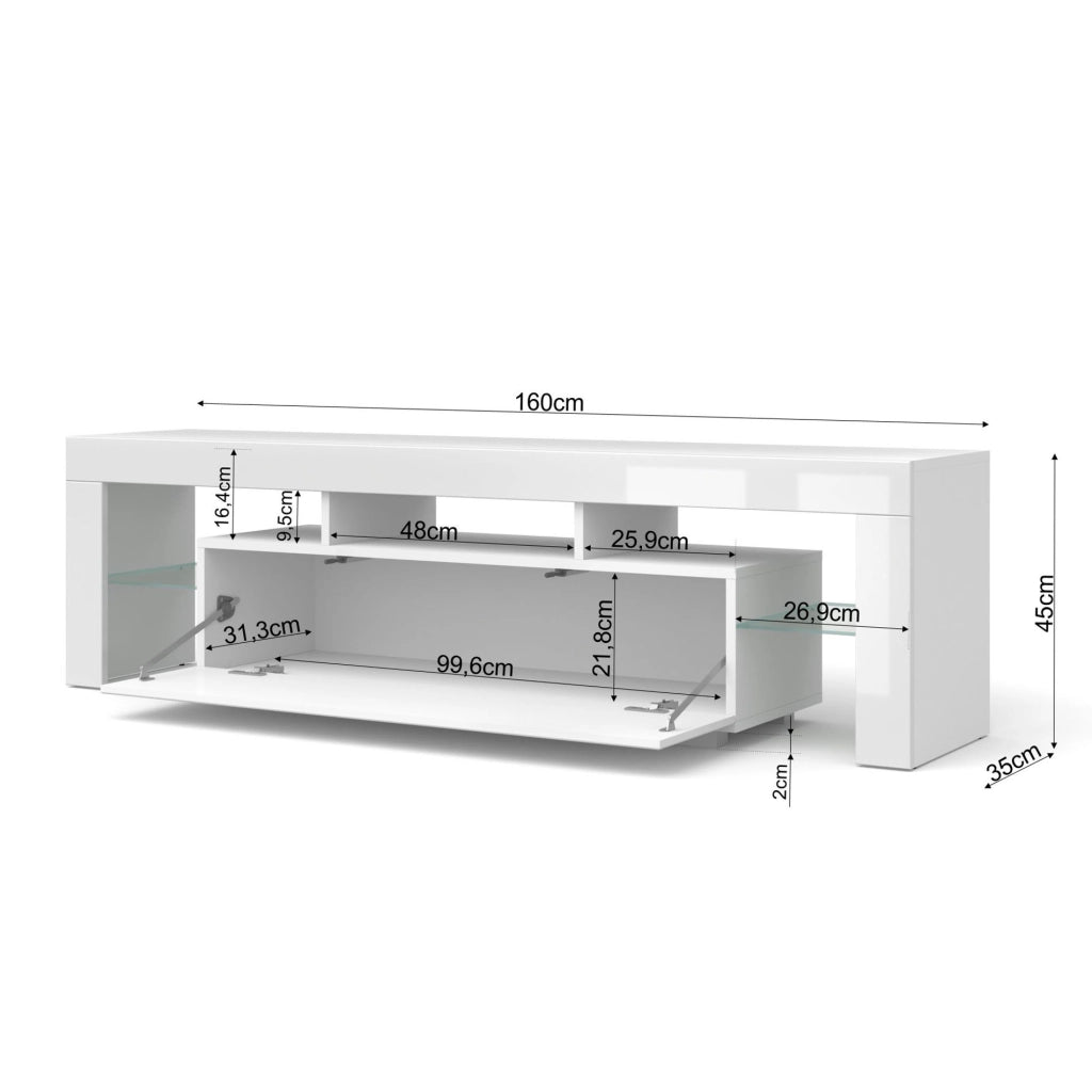 ARMADIO TV 160 BB LED
