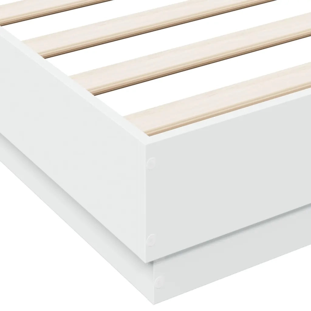 Giroletto-Struttura Letto Bianco 160x200 cm in Legno Multistrato 739486