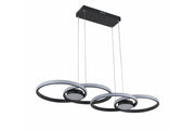 Lampada a sospensione Reality Audia anelli nera LED 48W