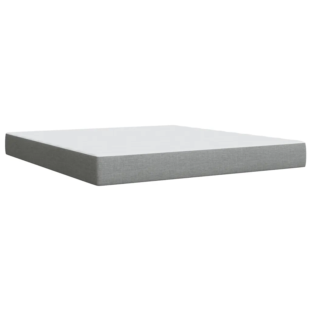Giroletto a Molle con Materasso Grigio Chiaro180x200 cm Tessuto 3292149