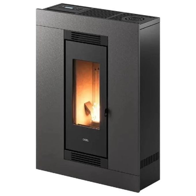 Cadel 7023042 Luce Plus 9 Stufa a Pellet 8.5 kW Classe A+ 4 Stelle Aria Pulita colore Titanio