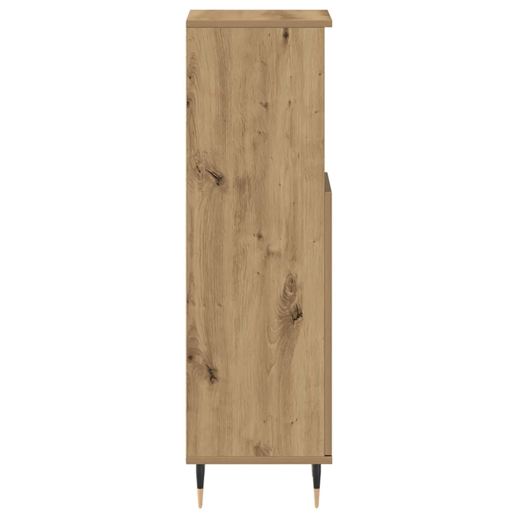 Armadietto da Bagno | Armadio da bagno Rovere Artigianale 30x30x100 cm Truciolato