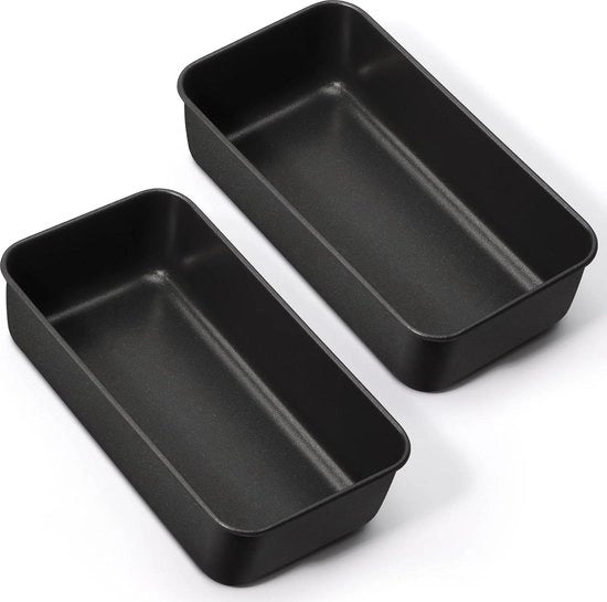 Set di stampi per pane da forno di 2 pezzi - rivestimento antiaderente - stampo rettangolare per pane - salutare e in acciaio inossidabile - facile da smontare e pulire - 235 x 126 x 65 cm