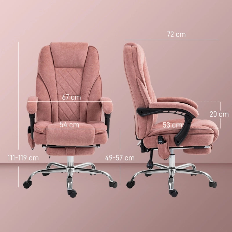 Sedia da ufficio con massaggio vibrante, sedia ergonomica da scrivania con funzione reclinabile, riscaldamento, sedia girevole regolabile in altezza