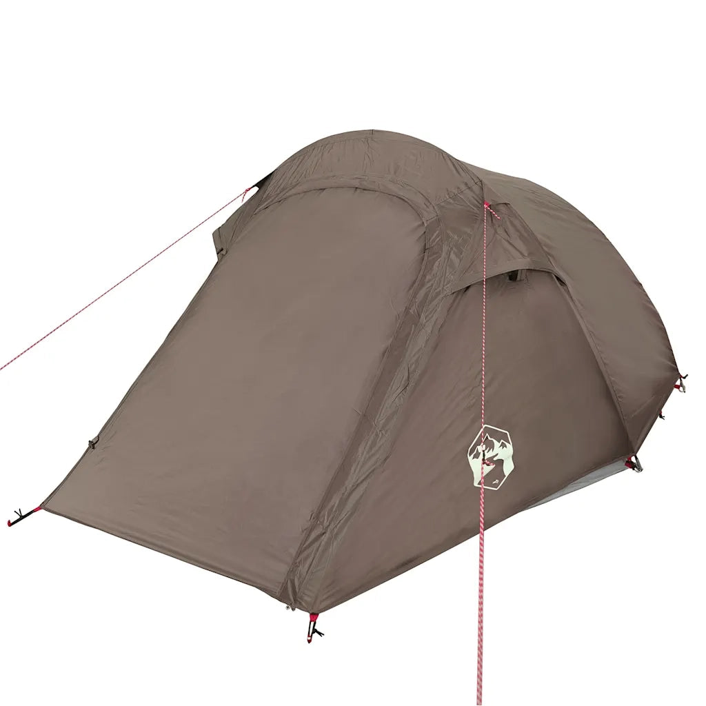 Tenda da Campeggio a Tunnel per 3 Persone Marrone Impermeabile 4009628