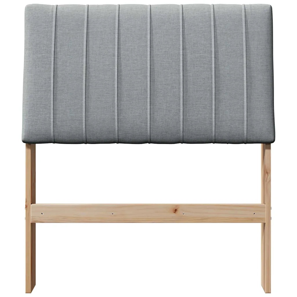 Testiera | Testata imbottita Grigio chiaro 80 cm Pino massello