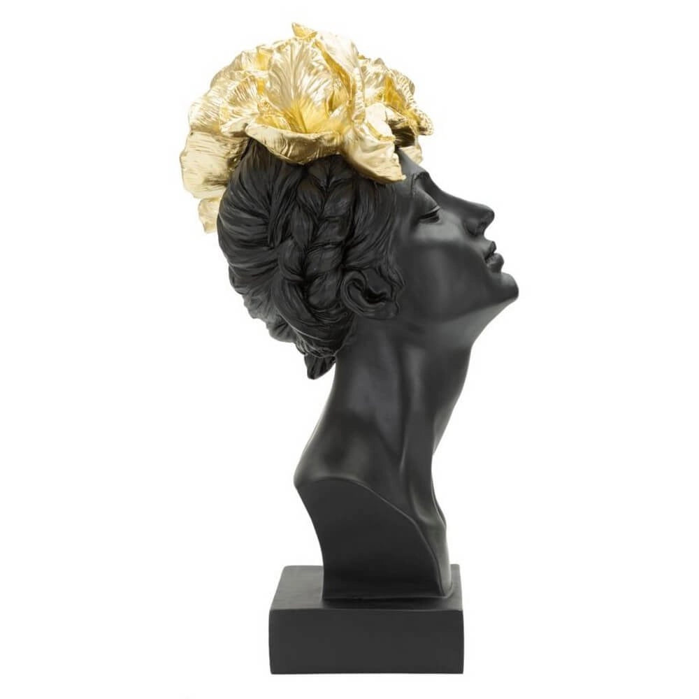 Scultura donna con farfalle in testa cm 21X20X36,5 - BUTTERFLYA