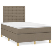 Letto a Molle con Materasso e LED Tortora 120x190 cm in Tessuto 3270278