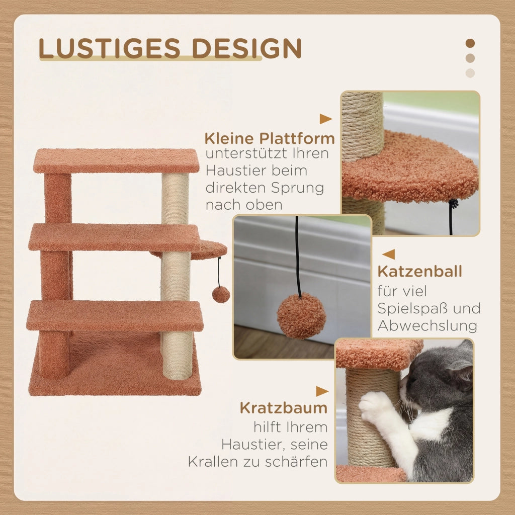 Scaletta per gatti ¨C Minimal ¨C marrone 45x40x48 cm