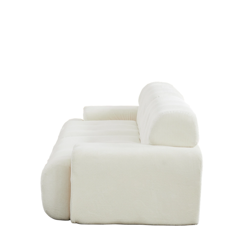 Divano 2 Posti Cloud con Braccioli Larghi ¨C Xylo ¨C Beige, Tessuto, Trapuntato