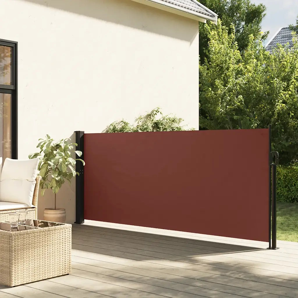 Tenda da Sole | Tenda parasole Laterale Retrattile Marrone 140x500 cm
