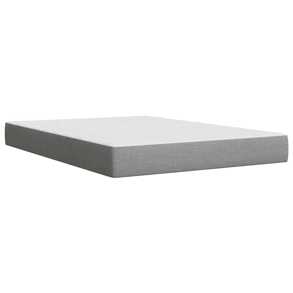 Giroletto a Molle con Materasso Grigio Chiaro 140x200cm Tessuto 3292079