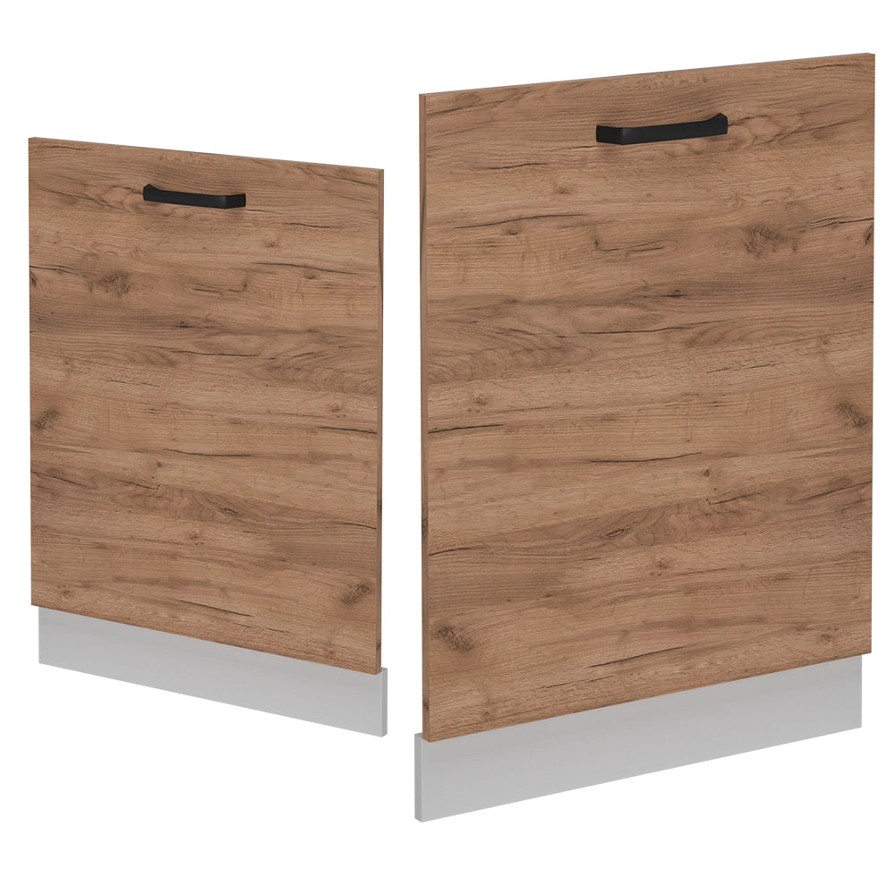 Pannello frontale della lavastoviglie R-Line Rovere dorato/Bianco 60 cm, PL Marmo Vicco