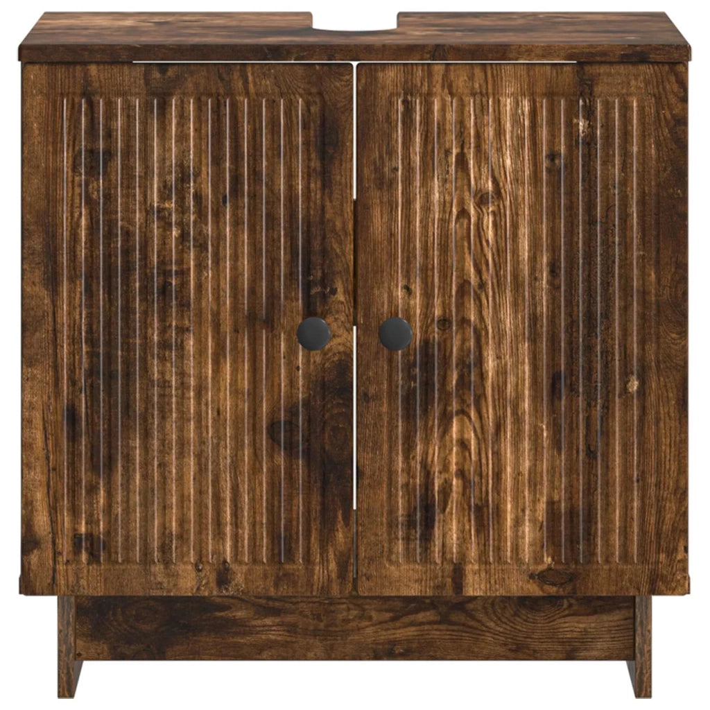 Armadio per Lavabo da Bagno EDE Rovere Fumo 59,5 x 31,5 x 59 cm 895910