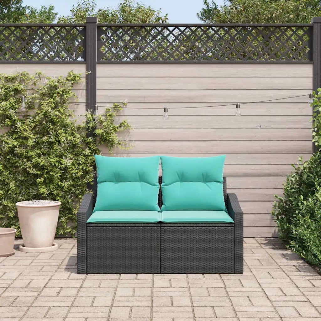 Divano da giardino Grigio 123 x 62 x 69cm polyrattan 42006780