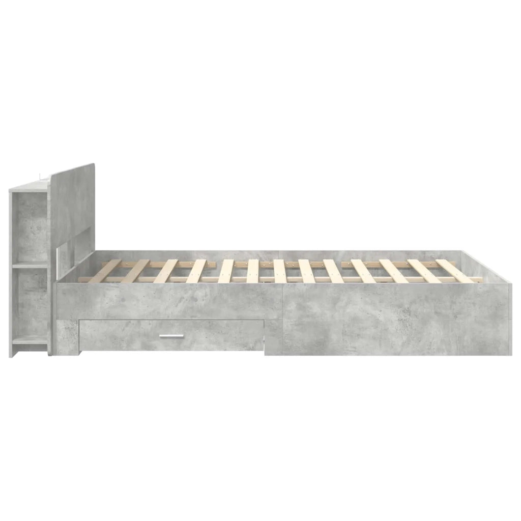 Telaio del letto con storage Grigio Cemento 150 x 200 cm 3433774