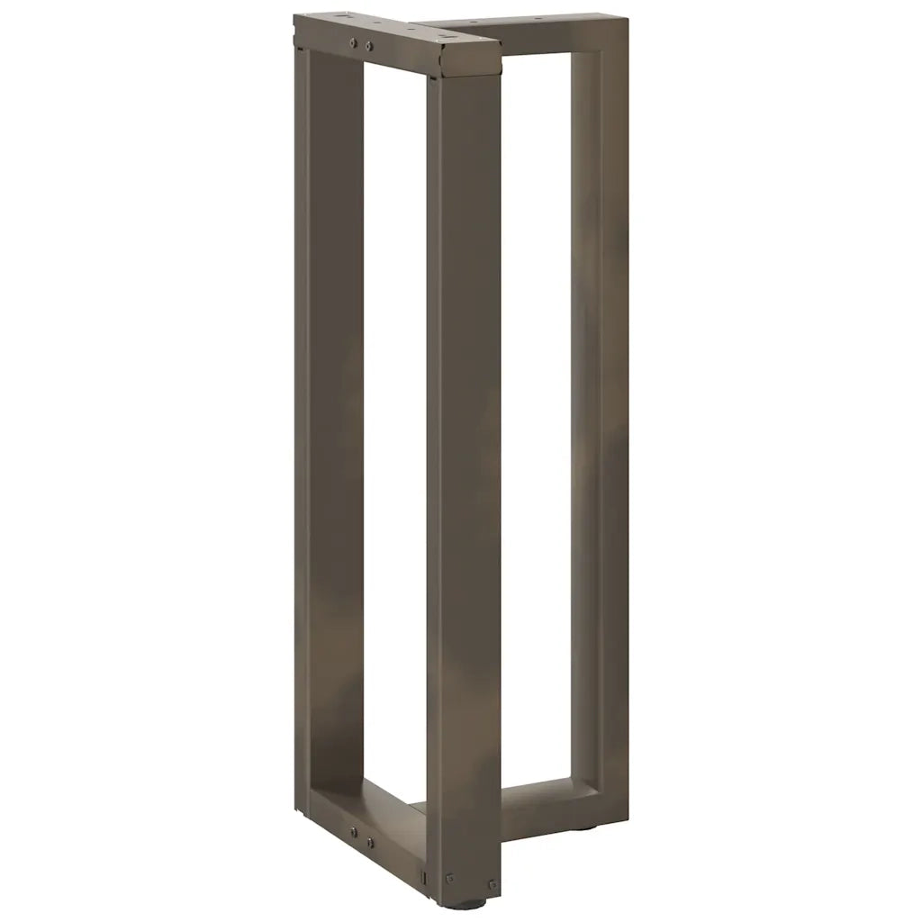 Gambe per tavolo da bar a forma di T 2 pz nere 40x35x(100-101) cm in acciaio 4013087