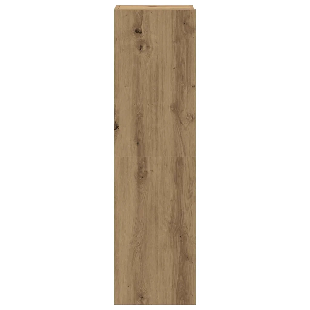 Set Mobile TV 3 pz-Credenza per TV Montato a Parete Rovere in Truciolato 655235