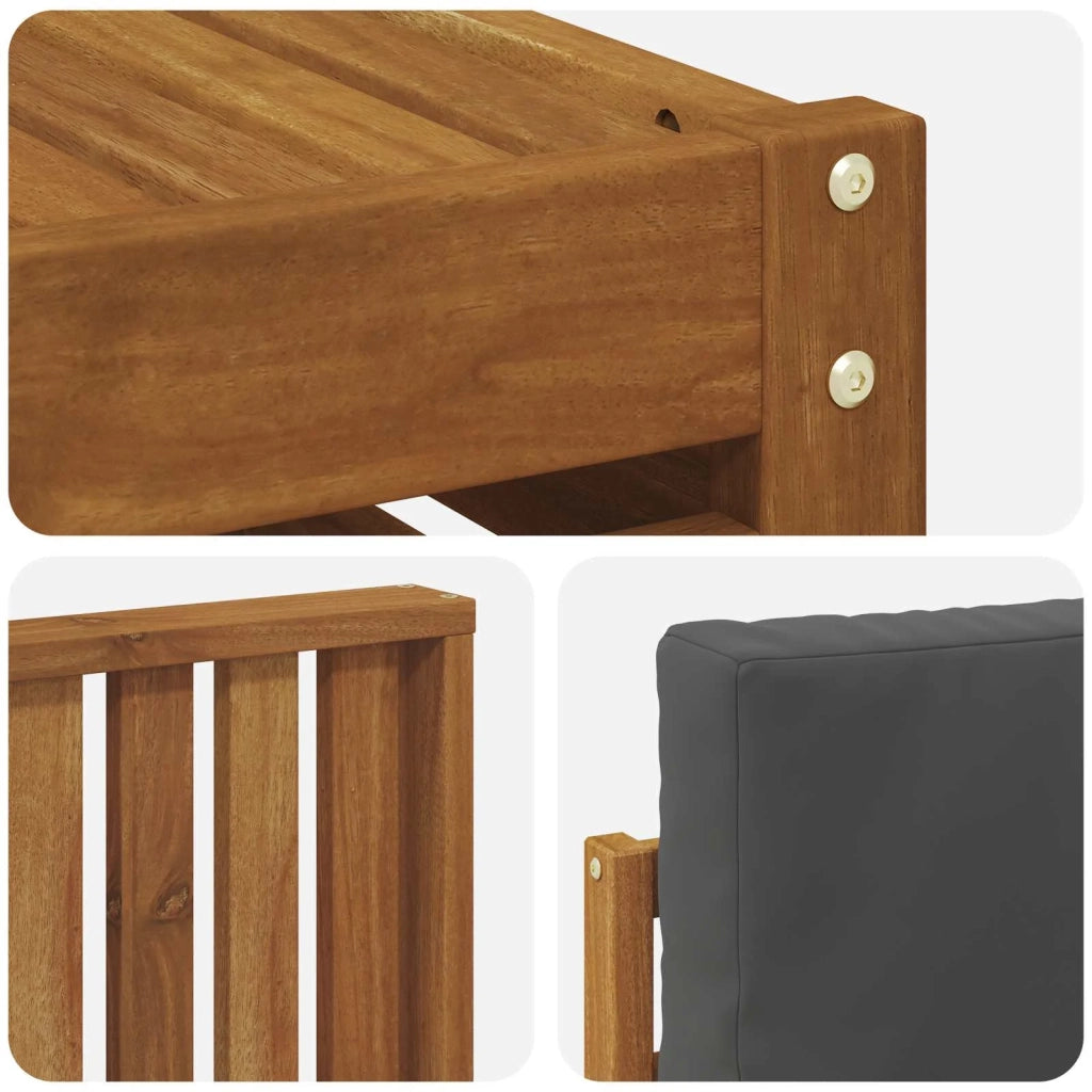 Set divano sezionale con cuscino 9 pcs Naturale e Antracite 3375327
