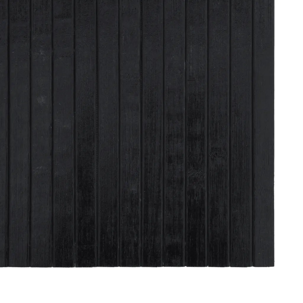 Tappeto del soggiorno | Tappeto Rettangolare Nero 60x400 cm in Bamb¨´