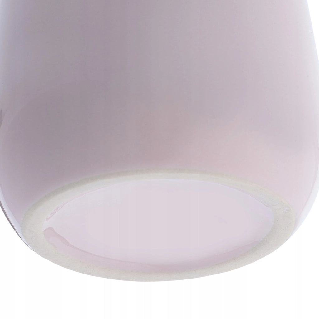 Dispenser di sapone liquido KADAX, contenitore da 400 ml in ceramica rosa.