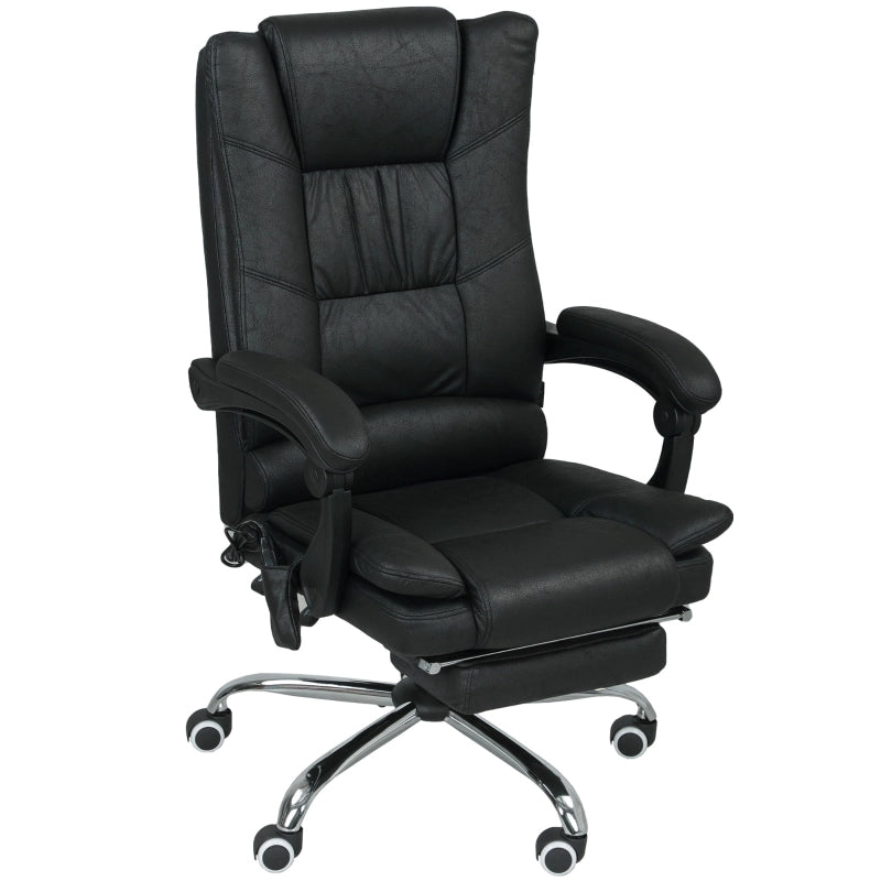 POLTRONA UFFICIO Massaggiante 64x70x110-118 cm Nera