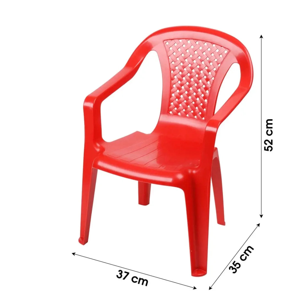 Sedia per bambini in PVC rosso 35x52x37cm